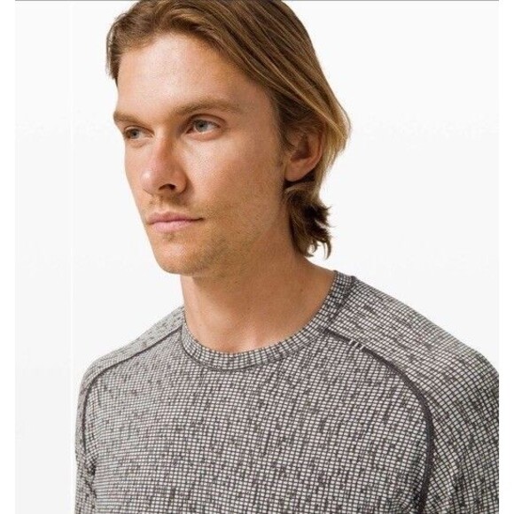 Lululemon Metal Vent Tech S Long Sleeve Grey Black Space Code Gym Training Run - Picture 2 of 9
